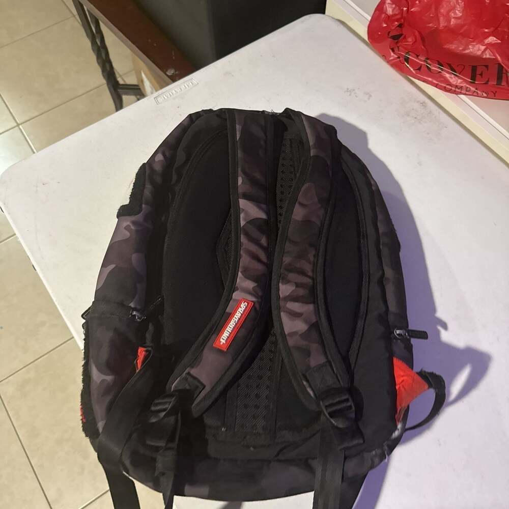 Sprayground Black Camo Shark Mouth Backpack - Picture 7 of 13